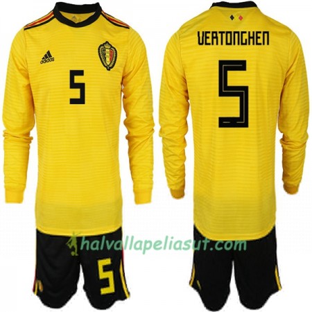 Jalkapallo Pelipaidat Belgia VERTONGHEN 5 Lasten World Cup 2018 Vieraspaita Pitkähihainen